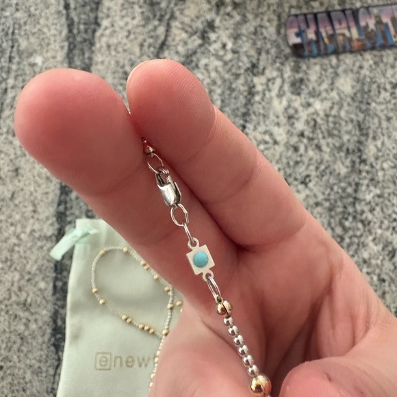 Newton Gold and Silver Minimalist Necklace - Picture 3 of 3